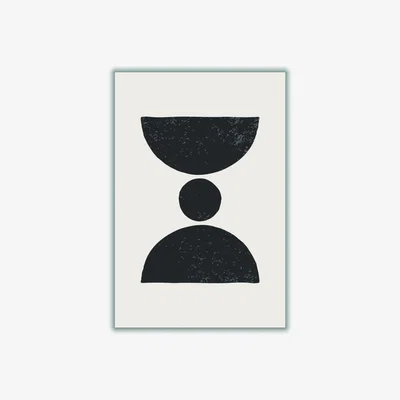 Wolf & Badger Black Abstract Shapes Series #3 A4 210 X 297Mm Stanley Print House