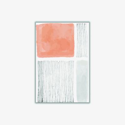 Wolf & Badger Yellow / Orange Watercolor Lines Series #2 A2 420 X 594Mm Stanley Print House