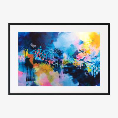Wolf & Badger Blue Riviera- Abstract Print Jessica Slack Studio
