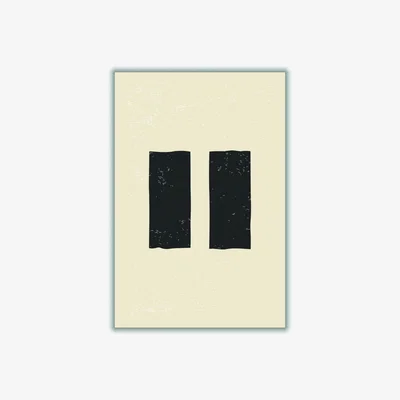 Wolf & Badger Black Minimal Shapes Series #7 A1 594 X 841Mm Stanley Print House