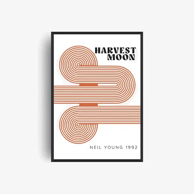 Wolf & Badger Harvest Moon Music Retro Giclée Art Print A2 | A2 | 420 X 594Mm | Fanclub