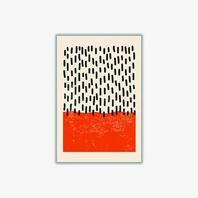Wolf & Badger Yellow / Orange Minimal Abstract Set #4 Small Stanley Print House