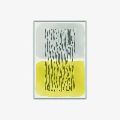 Wolf & Badger Yellow / Orange Yellow Watercolor Shapes Series #2 A3 297 X 420Mm Stanley Print House