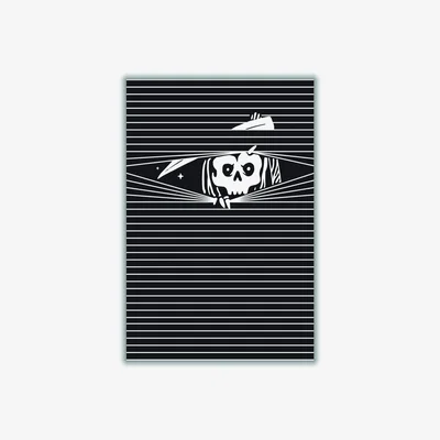Wolf & Badger White The Grim Reaper A4 210 X 297Mm Stanley Print House