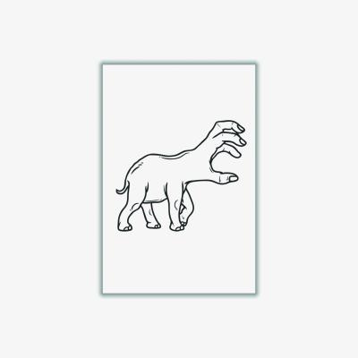Wolf & Badger Black Hand-Head A3 297 X 420Mm Stanley Print House