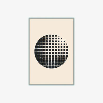 Wolf & Badger Black Minimal Halftone Shapes #2 A4 210 X 297Mm Stanley Print House