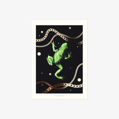 Wolf & Badger Blue / Black / Gold Tiana's Frog - Gold Print The Curious Department