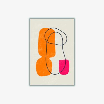 Wolf & Badger Yellow / Orange Abstract Minimal Series #4 A3 297 X 420Mm Stanley Print House
