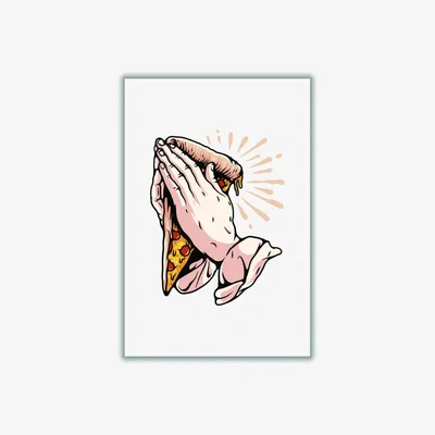 Wolf & Badger Rose Gold Pizza Is Life A4 210 X 297Mm Stanley Print House
