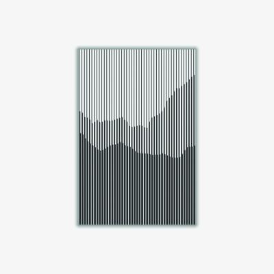 Wolf & Badger Black Dark Mountains Series #1 Extra Small Stanley Print House