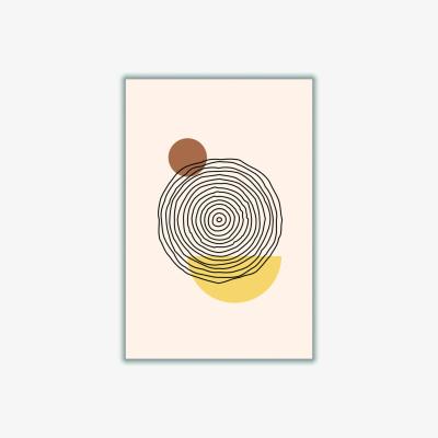 Wolf & Badger Brown Geometric Abstract Shapes Iii A4 210 X 297Mm Stanley Print House