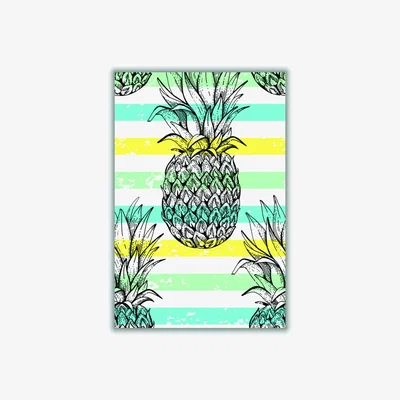 Wolf & Badger Pineapple Party A4 210 X 297Mm Stanley Print House