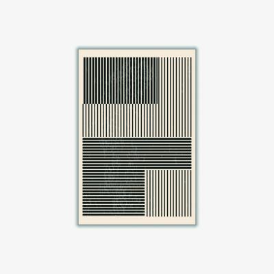 Wolf & Badger Black & White Geometric Shapes 4 A1 594 X 841Mm Stanley Print House