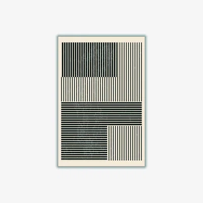 Wolf & Badger Black & White Geometric Shapes 4 A1 594 X 841Mm Stanley Print House