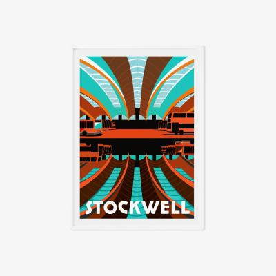 Wolf & Badger Stockwell London Art Print A3 297 X 420Mm Eye for London Prints