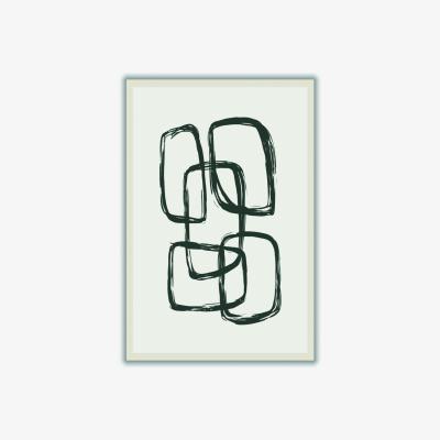 Wolf & Badger Black Modern Abstract Shapes 3 A3 297 X 420Mm Stanley Print House