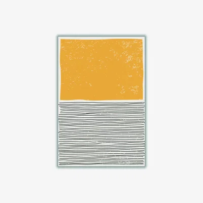 Wolf & Badger Yellow / Orange Minimal - Yellow Extra Small Stanley Print House