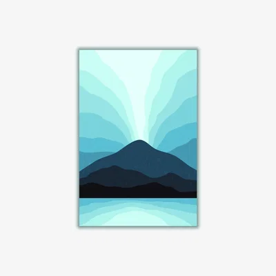 Wolf & Badger Blue Mountain Vibes #1 A2 420 X 594Mm Stanley Print House