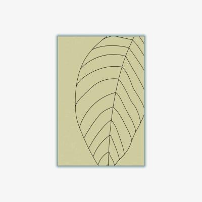 Wolf & Badger Black Minimal Leaves #4 Medium Stanley Print House