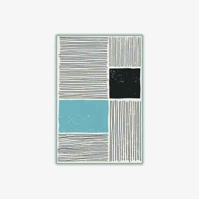 Wolf & Badger Blue Subtle Line Series #1 Large Stanley Print House