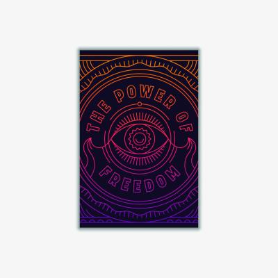 Wolf & Badger Yellow / Orange The Power For Freedom!! Medium Stanley Print House