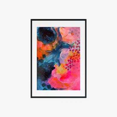 Wolf & Badger Blue / Pink / Purple Cake By The Ocean - Contemporary Abstract Print | Jessica Slack Studio