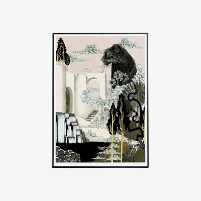 Wolf & Badger Land Of The Panther Colour - Fine Art Print S | A3 | 297 X 420Mm | Abi Overland Jersey