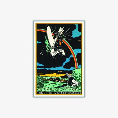 Wolf & Badger Rainbow Obstacle A4 210 X 297Mm Stanley Print House