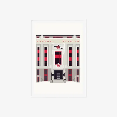 Wolf & Badger Art Deco London The Old Arsenal Stadium Art Print A3 297 X 420Mm Eye for London Prints