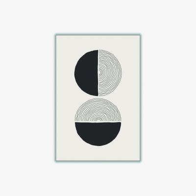 Wolf & Badger Black Boho Sun Series #1 A3 297 X 420Mm Stanley Print House