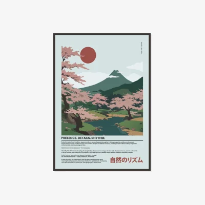 Wolf & Badger Four Japan Presence & Rhythm Matte Art Print | A2 | 420 X 594Mm | Anchor & Crew