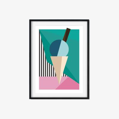 Wolf & Badger Ice Cream Time A3 297 X 420Mm The Native State