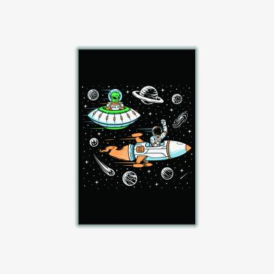 Wolf & Badger Space Rage A3 297 X 420Mm Stanley Print House