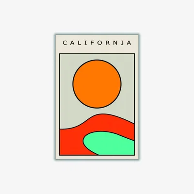 Wolf & Badger California Vibe A1 594 X 841Mm Stanley Print House