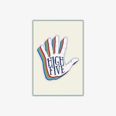 Wolf & Badger High Five!! A3 297 X 420Mm Stanley Print House