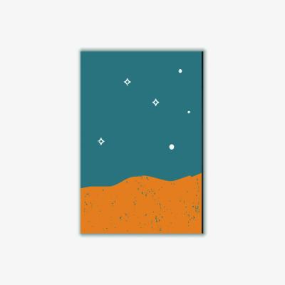Wolf & Badger Yellow / Orange Starry Night Medium Stanley Print House