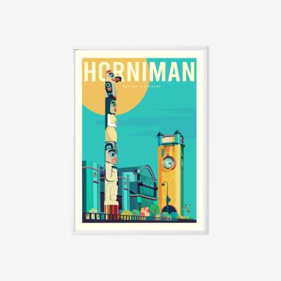 Wolf & Badger Horniman Museum And Gardens Art Print | A3 | 297 X 420Mm | Eye for London Prints