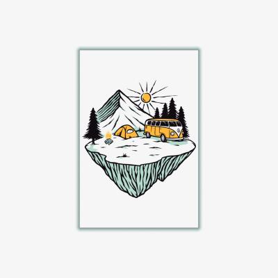 Wolf & Badger Yellow / Orange Camp Vibes Large Stanley Print House
