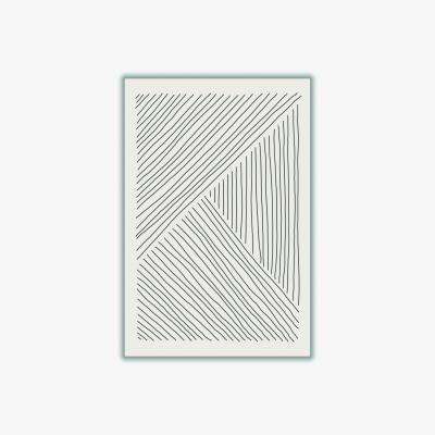 Wolf & Badger Grey Boho Line Vibes #1 A2 420 X 594Mm Stanley Print House