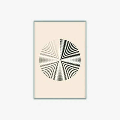 Wolf & Badger Black Boho Minimal Shapes #1 A2 420 X 594Mm Stanley Print House