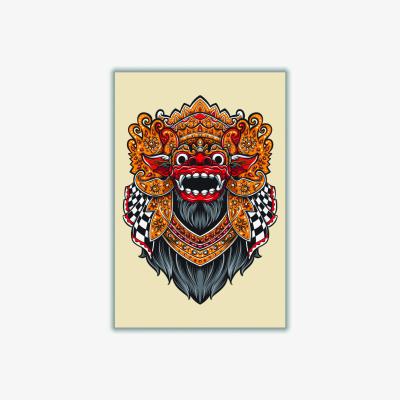 Wolf & Badger Yellow / Orange Balinese Mythology Extra Large Stanley Print House