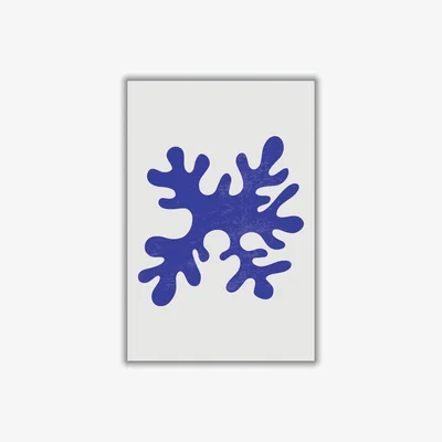 Wolf & Badger Abstract Blue Algae Extra Small Stanley Print House