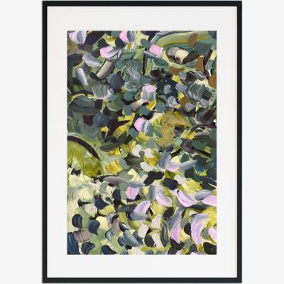 Wolf & Badger Green Spring Breaks Loose - Large Abstract Print Jessica Slack Studio