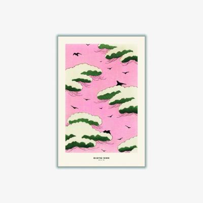 Wolf & Badger Pink / Purple Bijutsu Sekai - Pink Sky A2 420 X 594Mm Stanley Print House