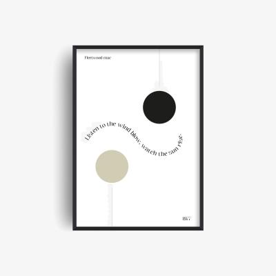 Wolf & Badger Neutrals The Chain Fleetwood Mac Music Scandi Art Print | A3 | 297 X 420Mm | Fanclub