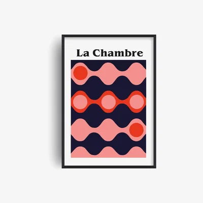 Wolf & Badger La Chambre French Bedroom Giclée Retro Art Print A2 Fanclub