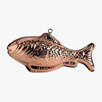 Wolf & Badger Brown / Rose Gold Handcrafted Pure Copper Fish Mold & Wall Art, Small Size | Anatoliacraft