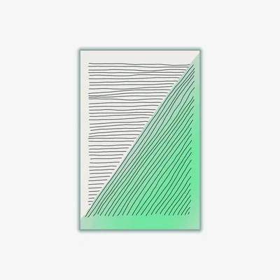 Wolf & Badger Green Minimalism #1 A4 210 X 297Mm Stanley Print House
