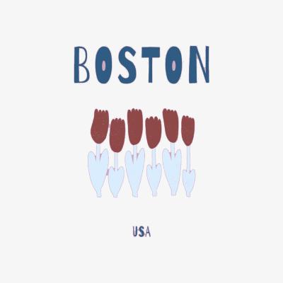 Wolf & Badger Pink / Purple Boston Blossoms | Artchi