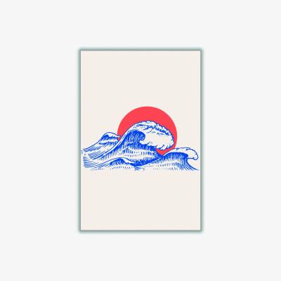 Wolf & Badger Blue Chill Waves Xxs Stanley Print House
